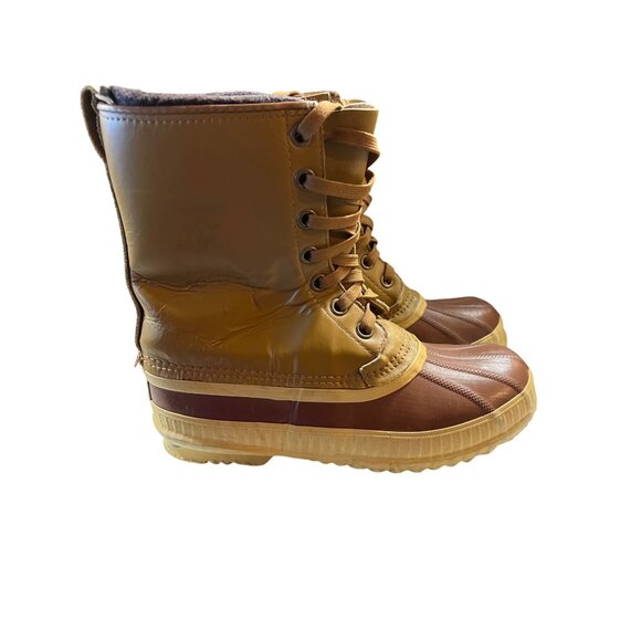 Sorel Women's Winter Boots Size 10 Brown Leather Rubber Waterproof Made In Canad - Picture 2 of 7